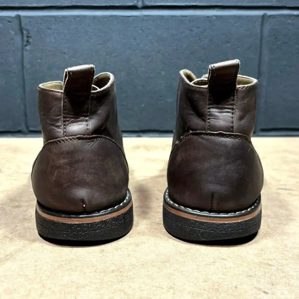 GBX Brown Leather Chukka Boots Men’s 10.5 Casual Lace Up Ankle